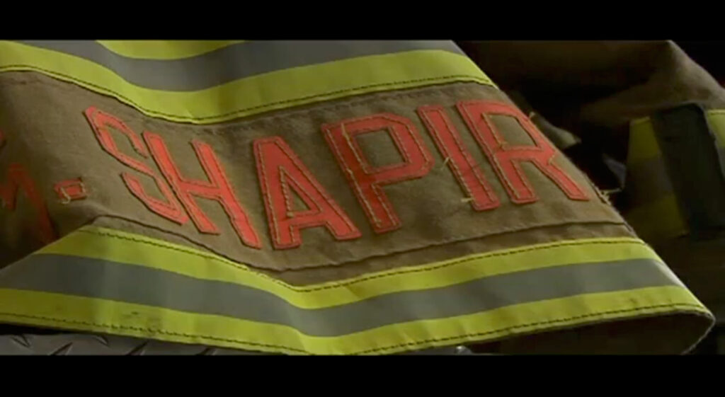 Name on firefighter uniform